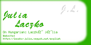 julia laczko business card